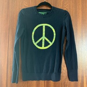C. Wonder Navy Sweater with Yellow Peace Sign
